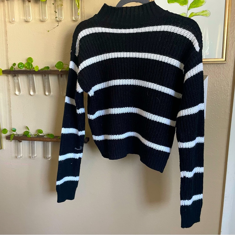 🐢Turtleneck Striped Sweater